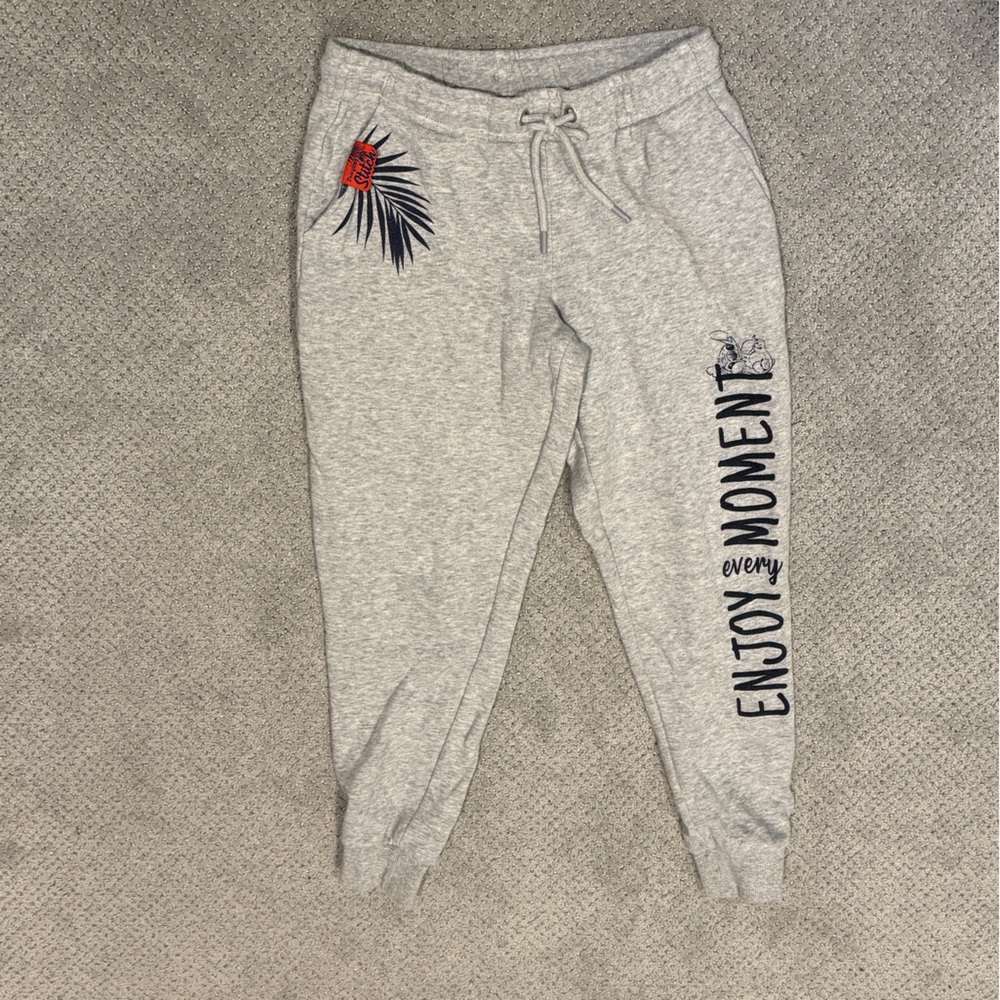 Disney Stitch “Enjoy every Moment” sweatpants, size Adult Small